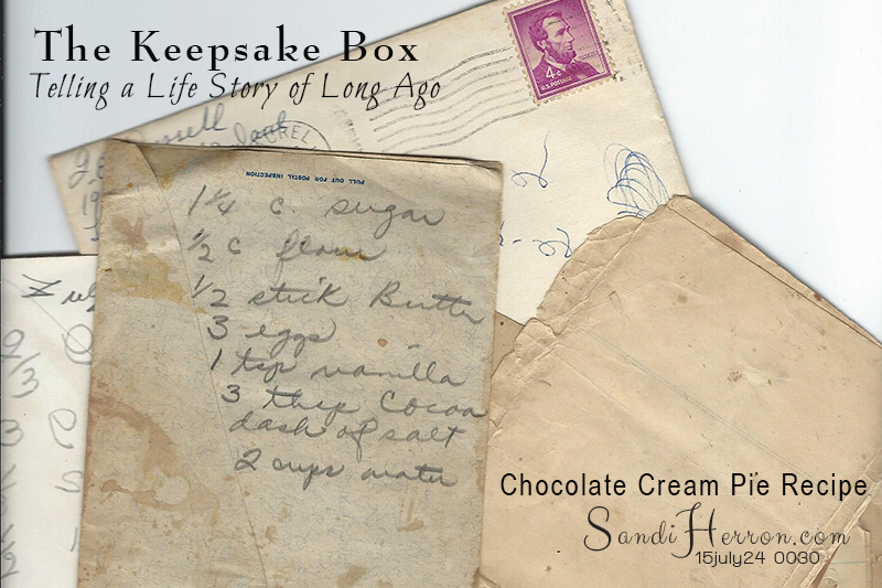 The Keepsake Box - Recipe for Chocolate Cream Pie